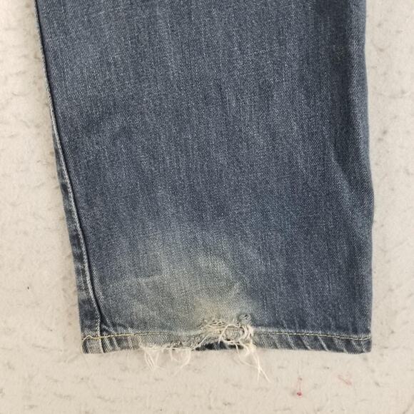 Calvin Klein Jeans Mens 34 Relaxed Straight Fit Distressed Denim 34x30 Jeans - Picture 10 of 16